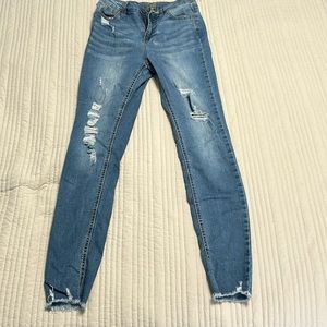 True Craft ripped skinny blue jeans